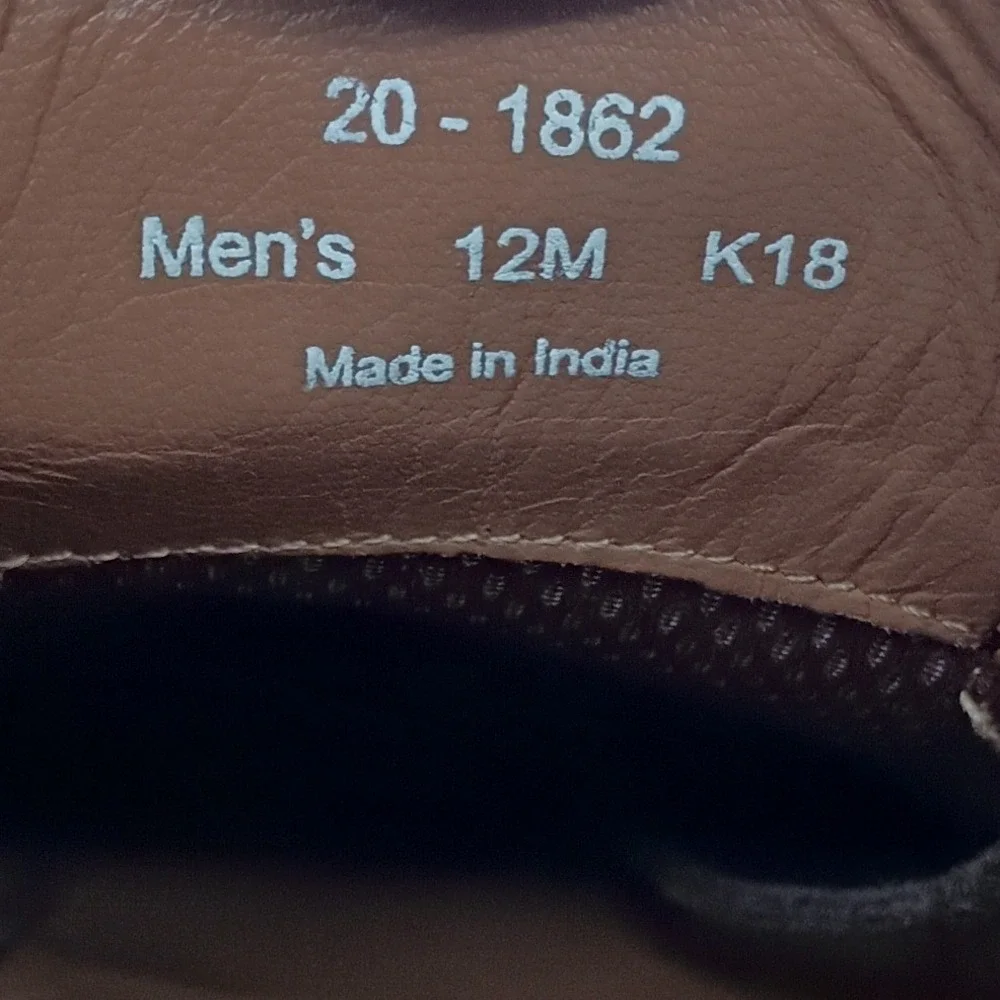 Johnston & Murphy Mens 12M Brown Leather Wingtip Oxford Brogue Shoes‎